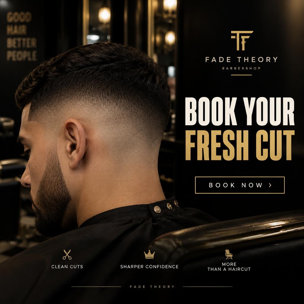 Fade Theory Meta ad: Book your fresh cut