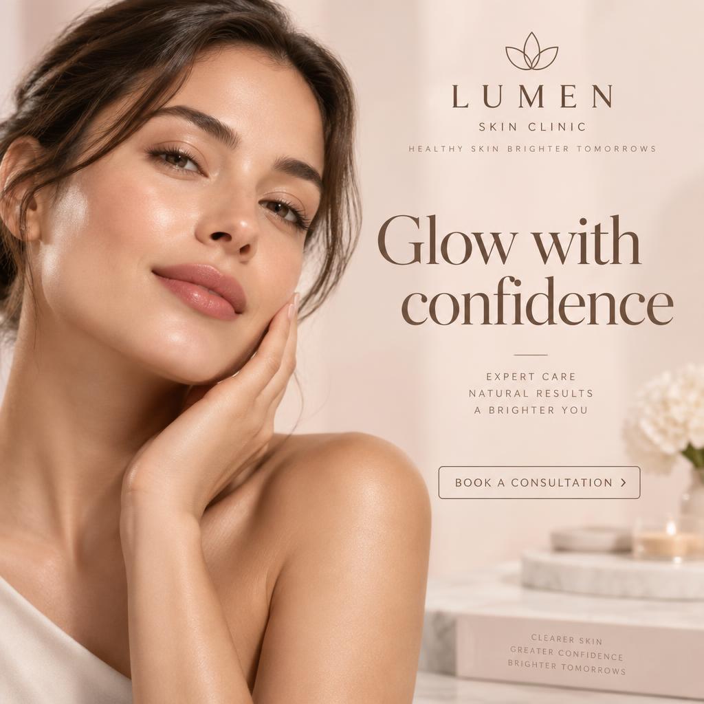 Lumen Skin Clinic Meta ad: Glow with confidence