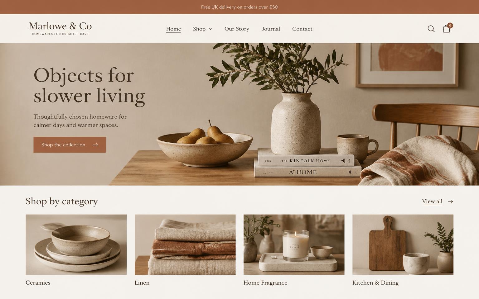 Marlowe & Co website homepage